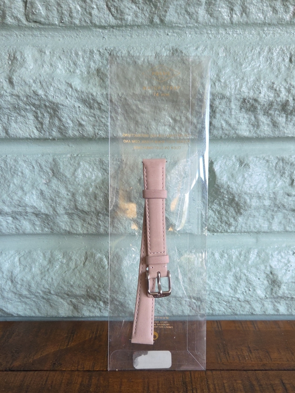 Nwt Fossil Pink Leather Watch Strap 14mm